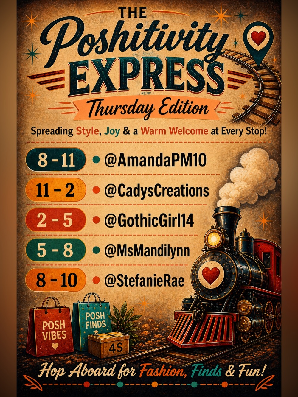 🥰🥰🌸🌺🦄🦋 Poshitivity Express Thursday Edition 🥰🥰🦄🦋🌸🌺